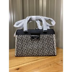Calvin Klein Monogram Logo Crossbody Black/White H3DDJCJ2 New!